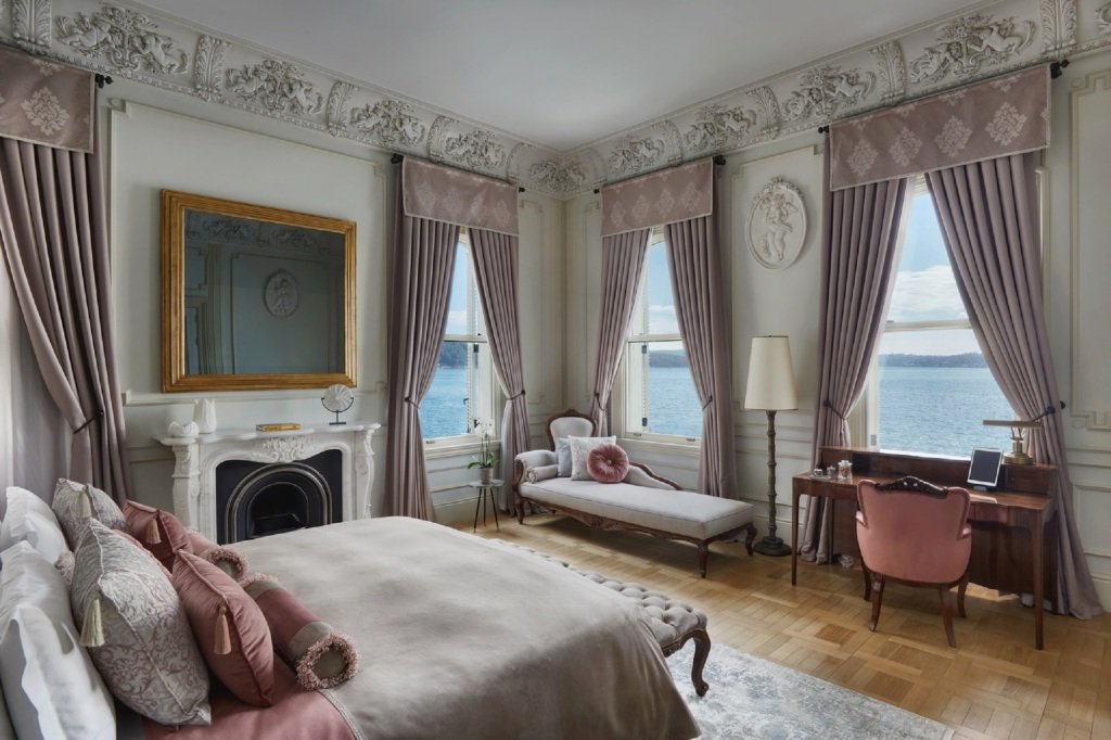 Interior of a room at the Six Senses Kocatas Mansions.