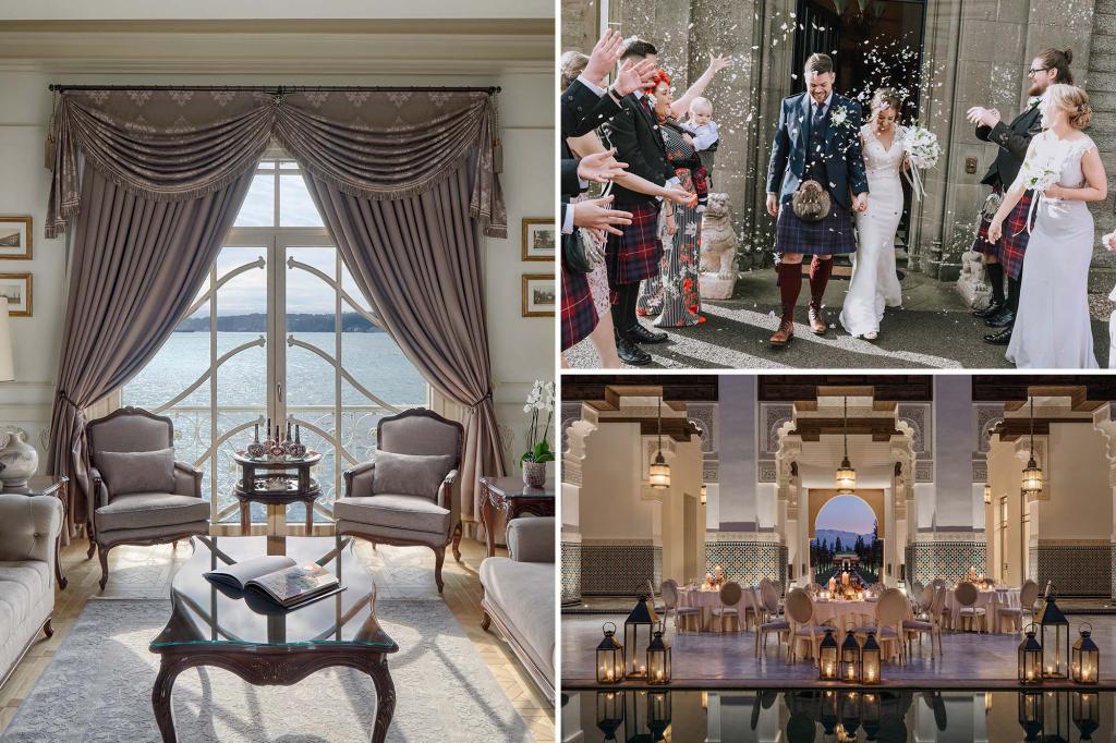 From Scottish castles to Moroccan oases: Big-ticket wedding travel is back